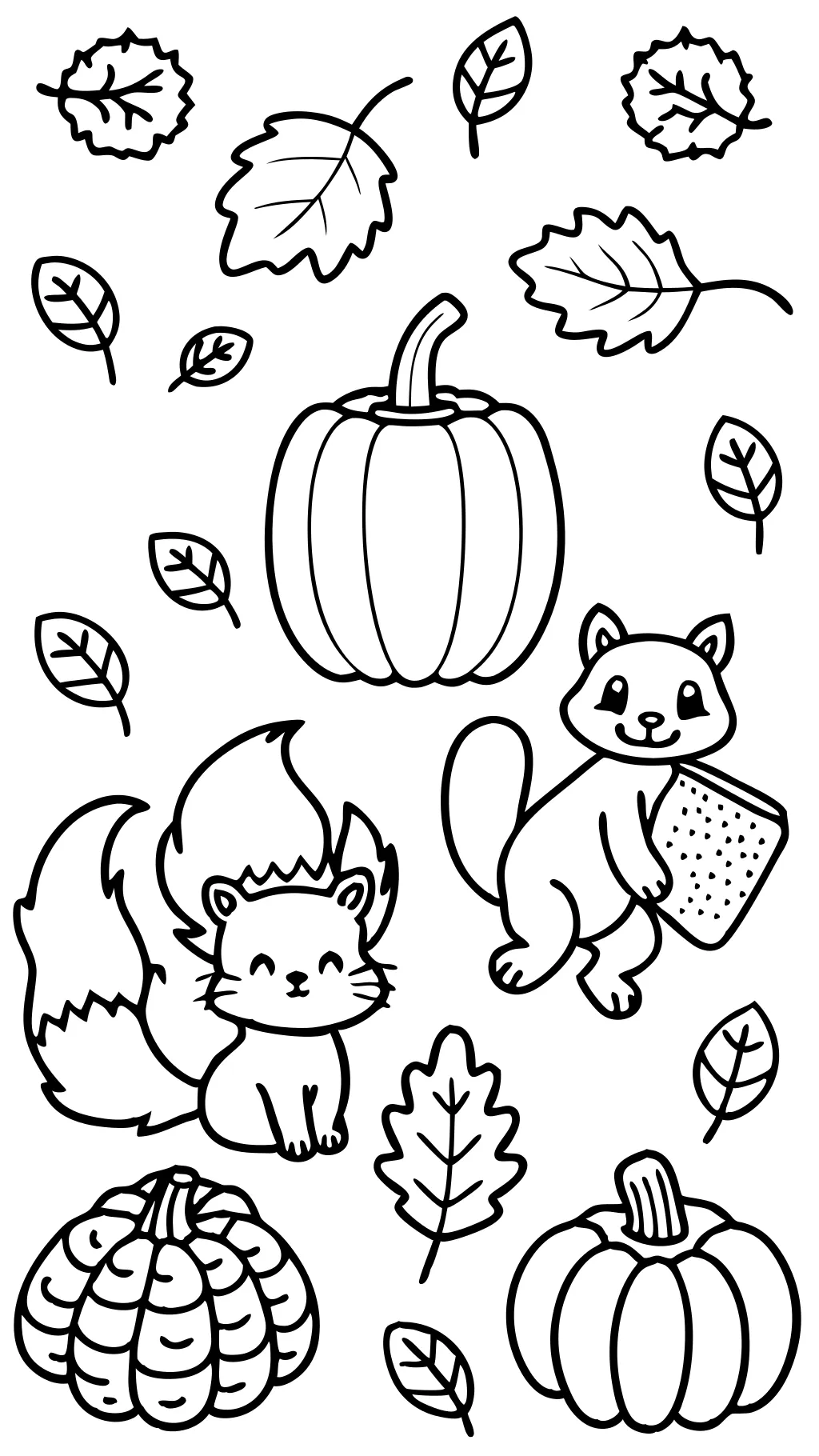 fall themed coloring pages